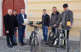 V.l.n.r.: Bürgermeister Helmut Koch, Gerhard Buchgraber, Stadtrat Stefan Lang, Daniel Wöhrer, Stadtrat Helmut Bergmann, Tourismusobmann Reinhold Griebler